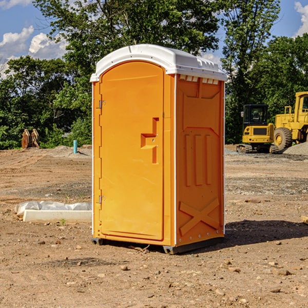 how often are the portable restrooms cleaned and serviced during a rental period in Canton City North Dakota